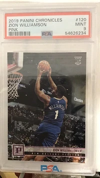 2019 Panini Chronicles 120 Zion Williamson Pink PSA 9