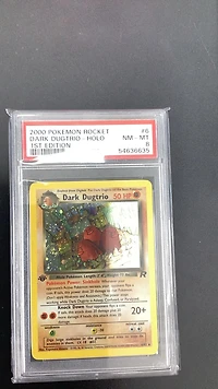 2000 Pokemon Rocket 6 Dark Dugtrio PSA 8