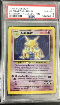2002 Pokemon Legendary Collection 1 Alakazam-holo PSA 8