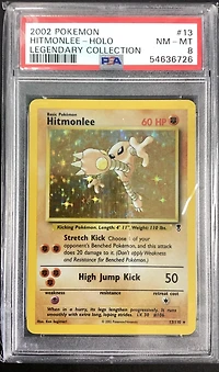 2002 Pokemon Legendary Collection 13 Hitmonlee-holo PSA 8