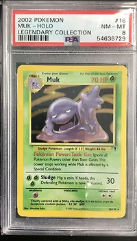 2002 Pokemon Legendary Collection 16 Muk-holo PSA 8