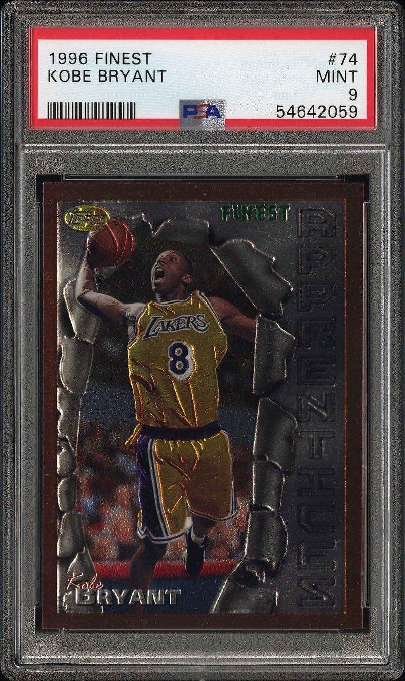 1996 Finest 74 Kobe Bryant PSA 9