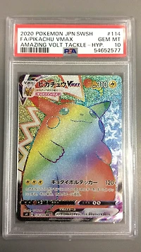 2020 Pokemon Japanese Sword & Shield Amazing Volt Tackle Fa/pikachu Vmax PSA 10