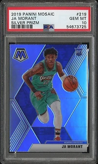 2019 Panini Mosaic 219 Ja Morant Silver Prizm PSA 10