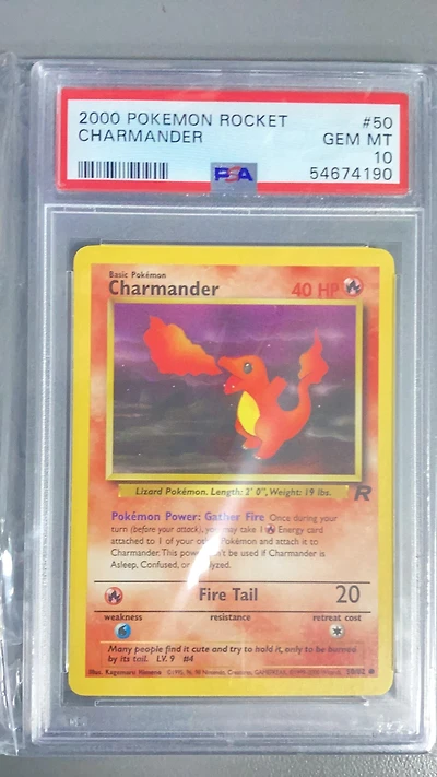 2000 Pokemon Rocket 50 Charmander PSA