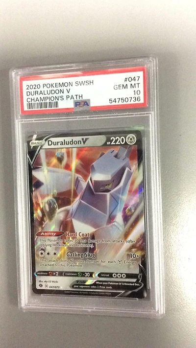 2020 Pokemon Sword & Shield Champion's Path 047 Duraludon V PSA 10