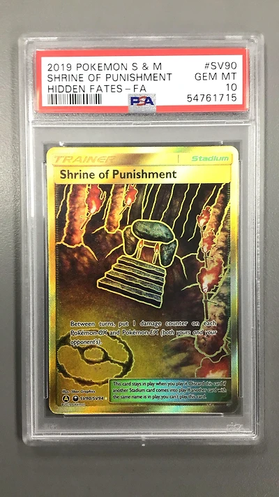 2019 Pokemon Sun & Moon Hidden Fates Sv90 Shrine Of Punishment PSA 10