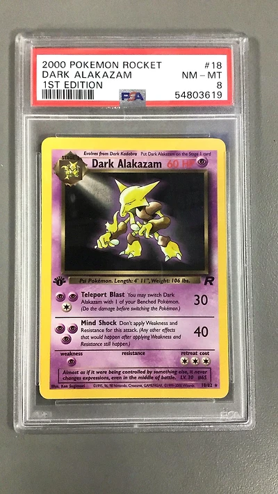 2000 Pokemon Rocket Dark Alakazam PSA