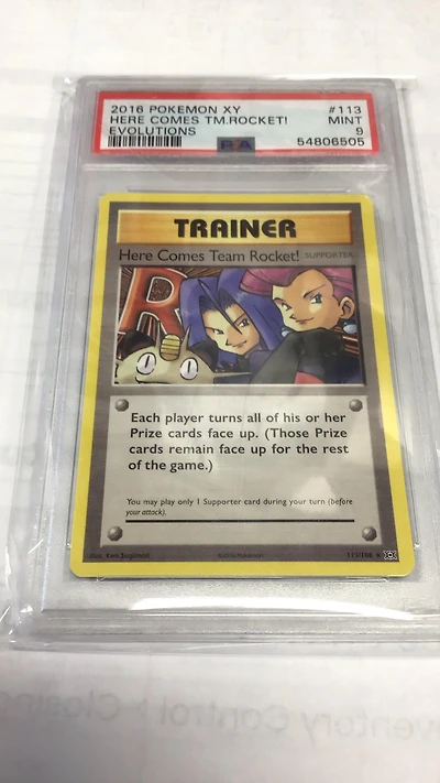2016 Pokemon Xy Evolutions 113 Here Comes Team Rocket! PSA 9