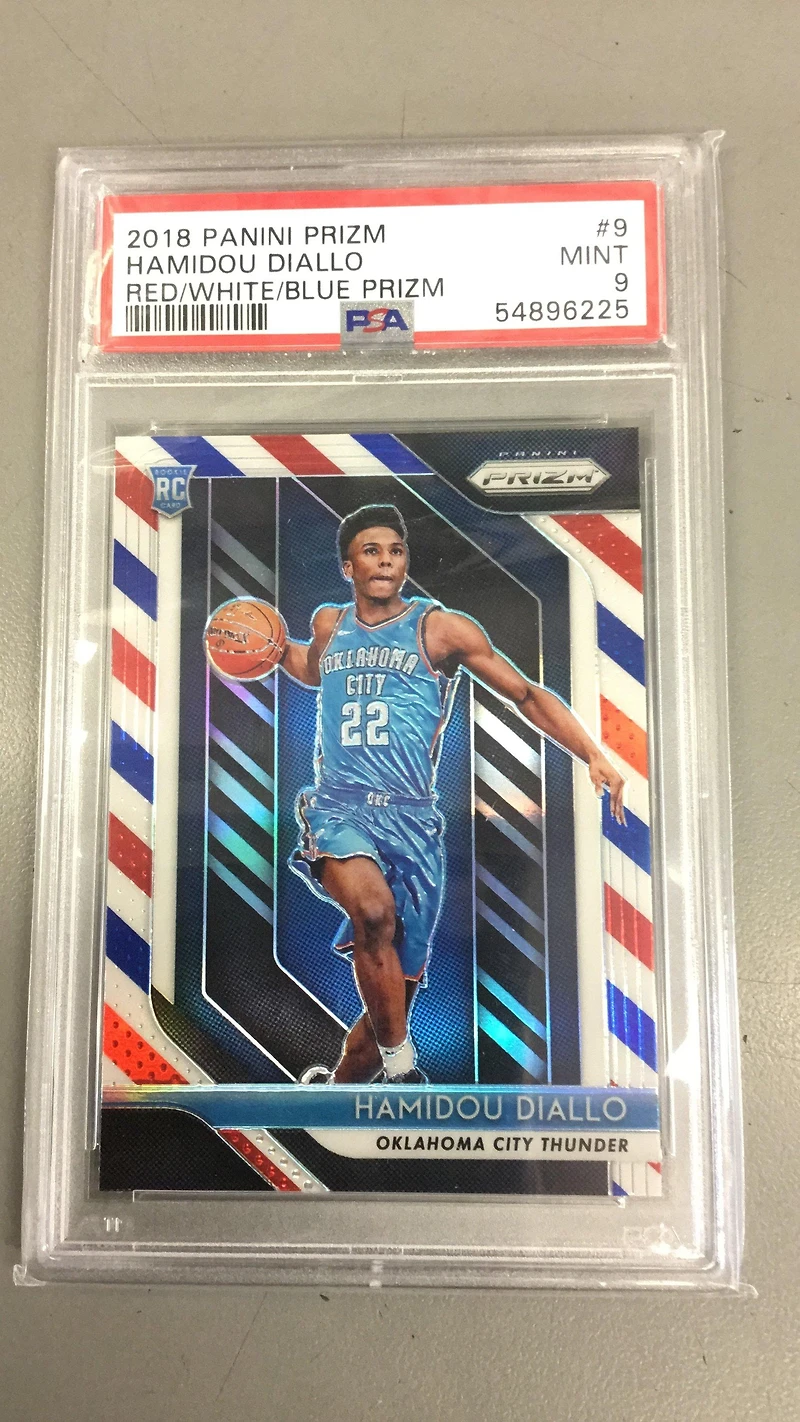2018 Panini Prizm 9 Hamidou Diallo Red/white/blue Prizm PSA 9
