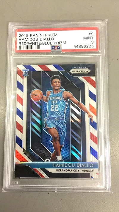 2018 Panini Prizm 9 Hamidou Diallo Red/white/blue Prizm PSA 9