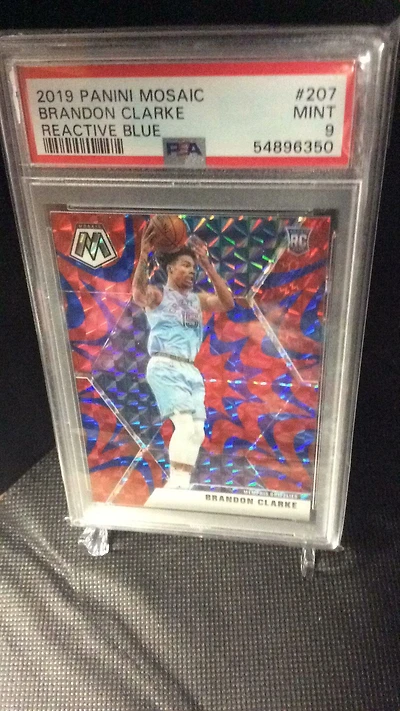 2019 Panini Mosaic Brandon Clarke Reactive Blue PSA 9