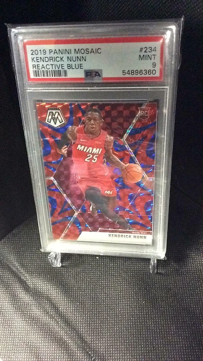2019 Panini Mosaic 234 Kendrick Nunn Reactive Blue PSA 9