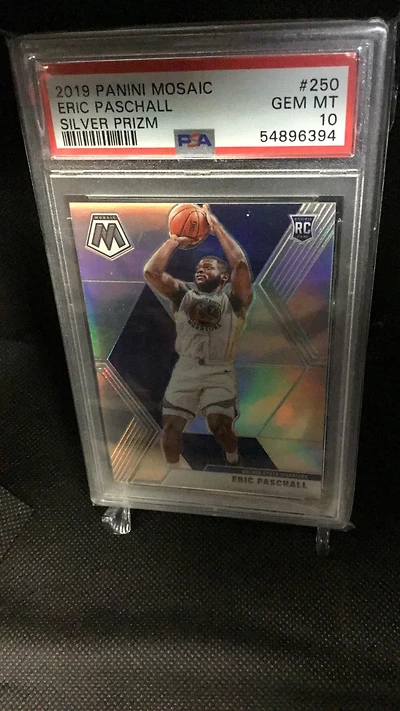 2019 Panini Mosaic 250 Eric Paschall Silver Prizm PSA