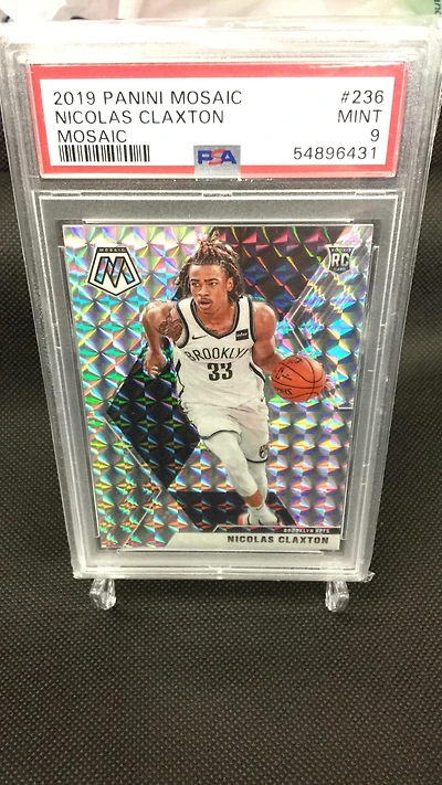 2019 Panini Mosaic 236 Nicolas Claxton Mosaic PSA 9