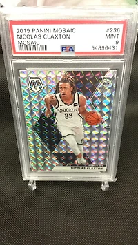 2019 Panini Mosaic 236 Nicolas Claxton Mosaic PSA 9