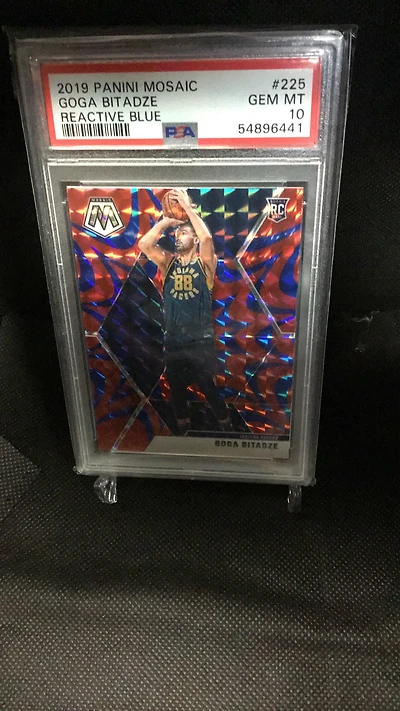 2019 Panini Mosaic 225 Goga Bitadze Reactive Blue PSA