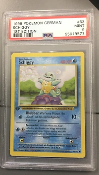 1999 Pokemon German 63 Schiggy 1st Edition PSA