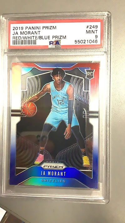 2019 Panini Prizm 249 Ja Morant Red/white/blue Prizm PSA 9
