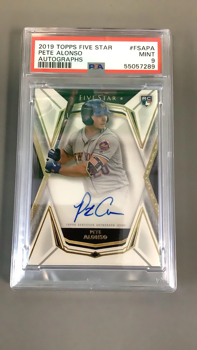 2019 Topps Five Star Autographs Fsapa Pete Alonso PSA 9