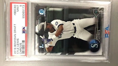 2016 Bowman Draft Bdc60 Kyle Lewis Chrome PSA 9