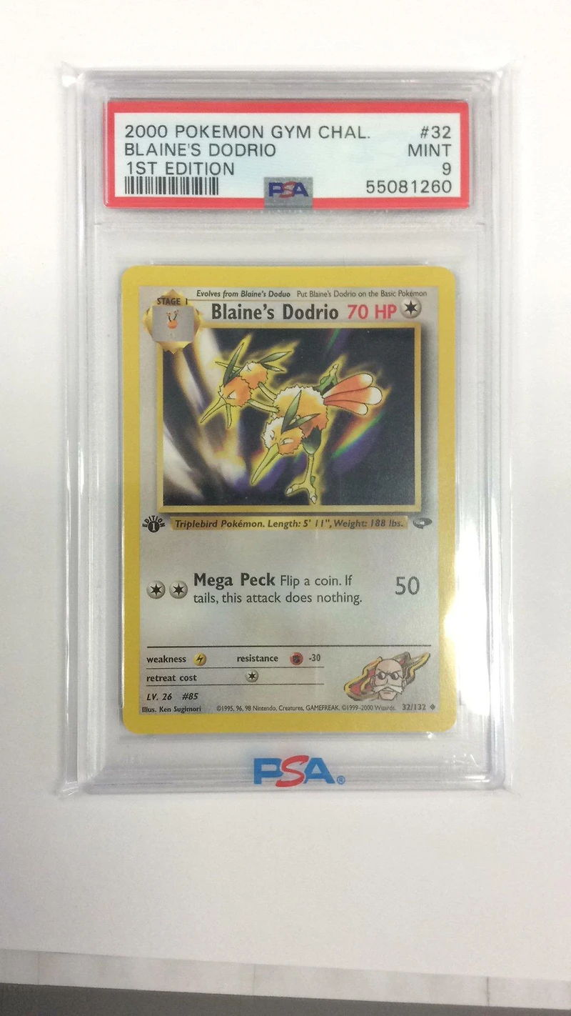 2000 Pokemon Gym Challenge 32 Blaine's Dodrio 1st Edition PSA