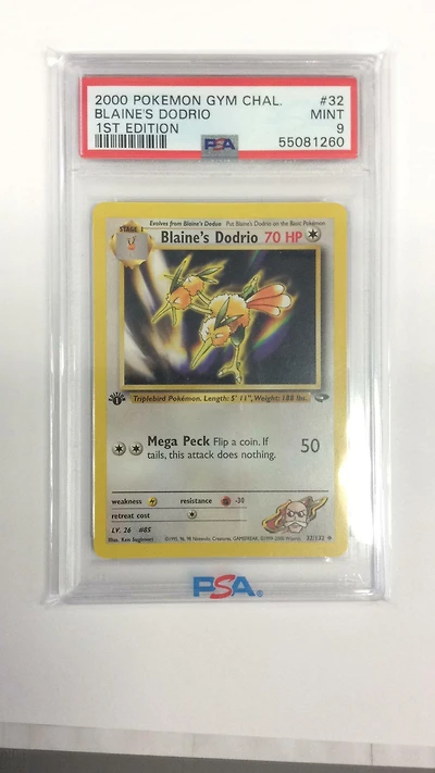 2000 Pokemon Gym Challenge 32 Blaine's Dodrio 1st Edition PSA