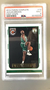2016 Panini Complete First Steps 13 Jaylen Brown PSA 9