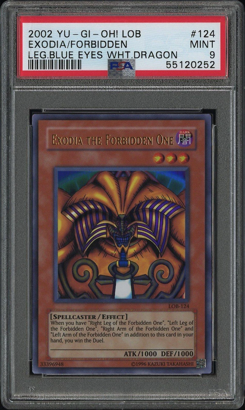 2002 Yu-gi-oh! Lob-legend Of Blue Eyes White Dragon 124 Exodia The Forbidden One PSA 9
