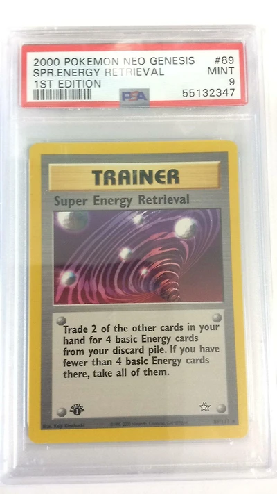 2000 Pokemon Neo Genesis 1st Edition 89 Super Energy Retrieval PSA 9