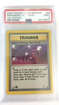 2000 Pokemon Neo Genesis 1st Edition 89 Super Energy Retrieval PSA 9