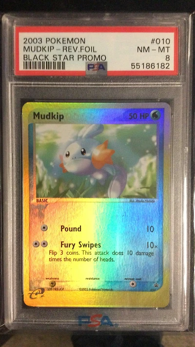 2003 Pokemon Black Star Promo 010 Mudkip-reverse Foil PSA