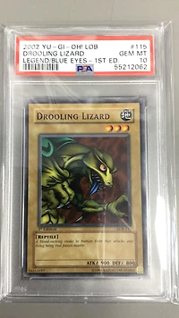 2002 Yu-gi-oh! Lob-legend Of Blue Eyes White Dragon 115 Drooling Lizard 1st Edition PSA