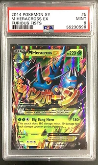 2014 Pokemon Xy Furious Fists 5 M Heracross Ex PSA 9