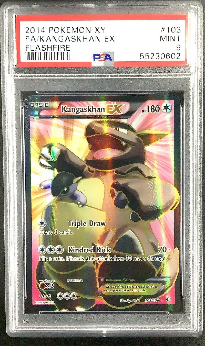2014 Pokemon Xy Flashfire 103 Full Art/kangaskhan Ex PSA 9