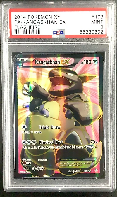 2014 Pokemon Xy Flashfire 103 Full Art/kangaskhan Ex PSA 9
