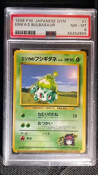 1998 Pokemon Japanese Gym 1 Erika's Bulbasaur PSA 8