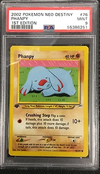 2002 Pokemon Neo Destiny 76 Phanpy 1st Edition PSA 9