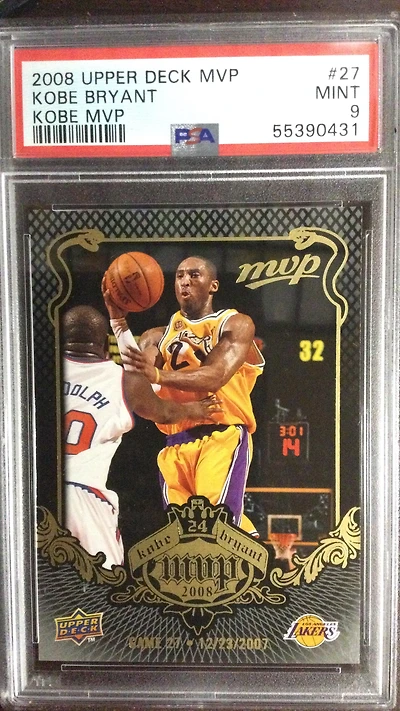 2008 Upper Deck Mvp Kobe Mvp 27 Kobe Bryant PSA 9