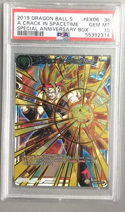 2019 Dragon Ball Super Card Game Special Anniversary Box Ex06-36 A Crack In Spacetime Foil PSA 10