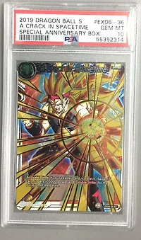 2019 Dragon Ball Super Card Game Special Anniversary Box Ex06-36 A Crack In Spacetime Foil PSA 10