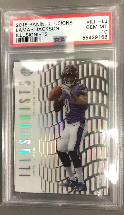 2018 Panini Illusions Illusionists Ill-lj Lamar Jackson PSA 10