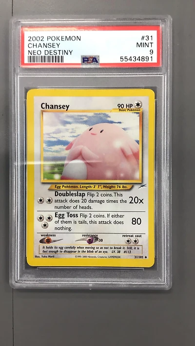 2002 Pokemon Neo Destiny 31 Chansey PSA 9
