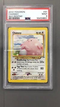 2002 Pokemon Neo Destiny 31 Chansey PSA 9