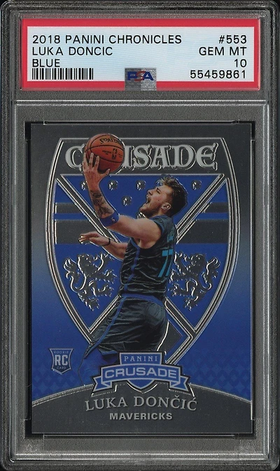 2018 Panini Chronicles 553 Luka Doncic Blue PSA 10
