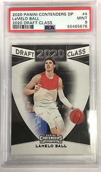 2020 Panini Contenders Draft Picks 2020 Draft Class 4 Lamelo Ball PSA 9