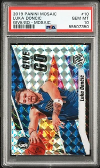 2019 Panini Mosaic Give And Go 10 Luka Doncic Mosaic PSA 10