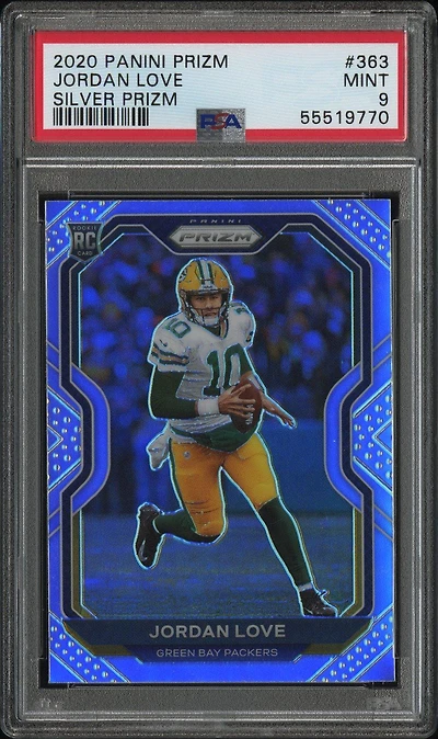 2020 Panini Prizm 363 Jordan Love Silver Prizm PSA 9