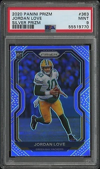 2020 Panini Prizm 363 Jordan Love Silver Prizm PSA 9