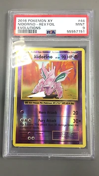2016 Pokemon Xy Evolutions 44 Nidorino-reverse Foil PSA
